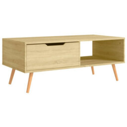 Berkfield Elegant Coffee Table Sonoma Oak 100X49.5X43 Cm Engineered Wood - thumbnail 4