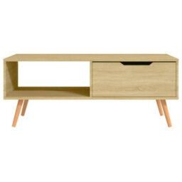 Berkfield Elegant Coffee Table Sonoma Oak 100X49.5X43 Cm Engineered Wood - thumbnail 3