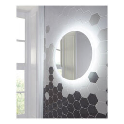 FNX Bathrooms Lunar Led Mirror With Demister Pad 600 Dia Wall Mounted Bathroom Mirror - thumbnail 5