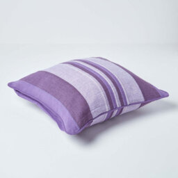 Homescapes Cotton Striped Mauve Cushion Cover Morocco , 60 X 60 Cm - thumbnail 3