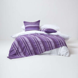Homescapes Cotton Striped Mauve Cushion Cover Morocco , 60 X 60 Cm - thumbnail 4