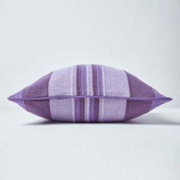 Homescapes Cotton Striped Mauve Cushion Cover Morocco , 60 X 60 Cm - thumbnail 2