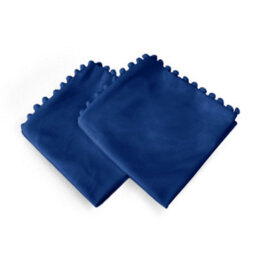 Deconovo 2 Pack Pom Pom Crushed Velvet Cushion Covers 24X24 Inches Pillowcases For Sofa With Invisible Zipper 60Cm X 60Cm Navy - thumbnail 2