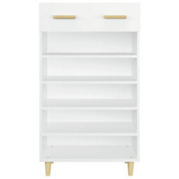 Berkfield Shoe Cabinet White 60X35X105 Cm Engineered Wood - thumbnail 6