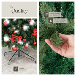 Tectake Christmas Tree Prancer - Artificial Tree In Green, Injection Moulded Needles - 210 Cm - Green - thumbnail 5