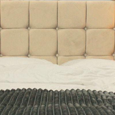 "Urban Textures Luxury 26"" High Velvet Fabric Upholstered Sloane Headboard - Mink" - image 1