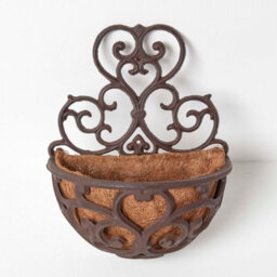 Homescapes Cast Iron Hayrack Wall Mounted Hanging Basket - thumbnail 1