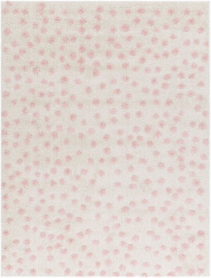 Hekuba Modern Shaggy Beige Pink Area Rug-200Cm X 275Cm - image 1