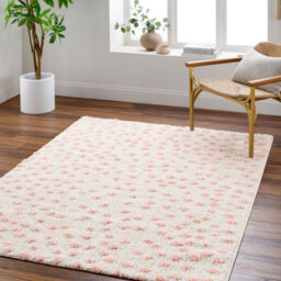 Hekuba Modern Shaggy Beige Pink Area Rug-200Cm X 275Cm - thumbnail 2