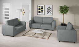 Sofa Box 3+2 Seater Grey Fabric