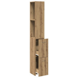 Walplus Bathroom Cabinet Artisan Oak 25X25X170 Cm Engineered Wood - thumbnail 7