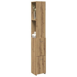 Walplus Bathroom Cabinet Artisan Oak 25X25X170 Cm Engineered Wood - thumbnail 1
