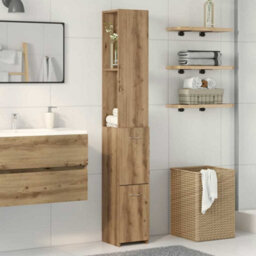 Walplus Bathroom Cabinet Artisan Oak 25X25X170 Cm Engineered Wood - thumbnail 3