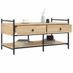 Berkfield Stylish Coffee Table Sonoma Oak 99X50X50 Cm Engineered Wood - thumbnail 4