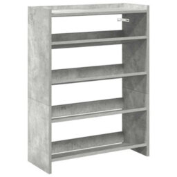 Berkfield Shoe Rack Concrete Grey 80X25X61.5 Cm Engineered Wood - thumbnail 2