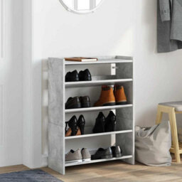 Berkfield Shoe Rack Concrete Grey 80X25X61.5 Cm Engineered Wood - thumbnail 3