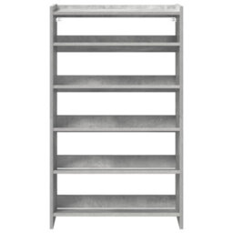 Berkfield Shoe Rack Concrete Grey 80X25X61.5 Cm Engineered Wood - thumbnail 4
