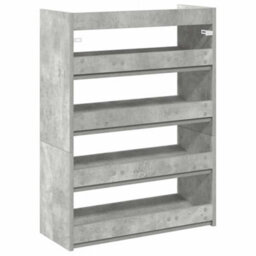 Berkfield Shoe Rack Concrete Grey 80X25X61.5 Cm Engineered Wood - thumbnail 6