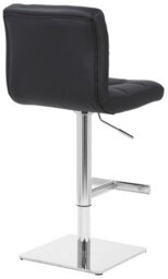 Lamboro Deluxe Allegro Real Leather Bar Stool, Adjustable Height, Weighted Base, Kitchen Bar Stool, Black - thumbnail 4