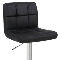 Lamboro Deluxe Allegro Real Leather Bar Stool, Adjustable Height, Weighted Base, Kitchen Bar Stool, Black - thumbnail 6