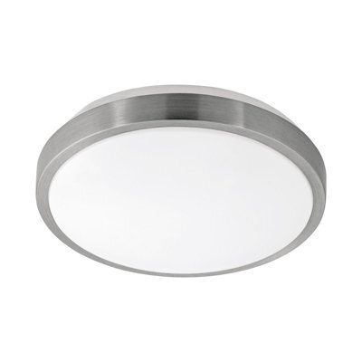 Elegant Wall And Ceiling Light With Led Bulb - White And Satin Nickel Finish - image 1