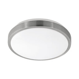 Elegant Wall And Ceiling Light With Led Bulb - White And Satin Nickel Finish