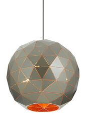 Orsina Medium Silver Geometric Pendant Light, Metallic Silver Finish Ceiling Fixture, Steel Pendant Light - thumbnail 4