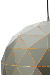 Orsina Medium Silver Geometric Pendant Light, Metallic Silver Finish Ceiling Fixture, Steel Pendant Light - thumbnail 3