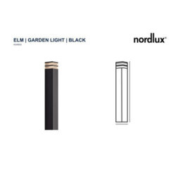 Nordlux Elm Outdoor Aluminium Garden Post Ring Light Black,mains - thumbnail 2