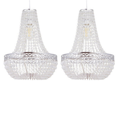 First Choice Lighting Set Of 2 Marino Chandelier Style Pendant Lightshades - image 1