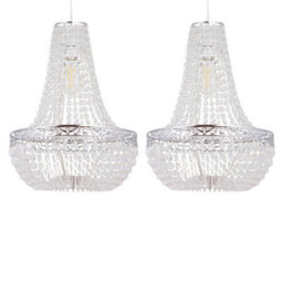 First Choice Lighting Set Of 2 Marino Chandelier Style Pendant Lightshades - thumbnail 1