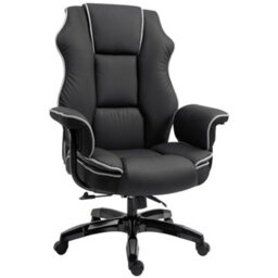 Vinsetto High Back Office Chair With Height Adjustable, Reclining, Black - thumbnail 2