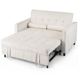 3 In 1 Convertible Sleeper Sofa Bed Pull Out Couch Bed - thumbnail 6