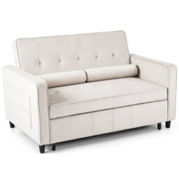 3 In 1 Convertible Sleeper Sofa Bed Pull Out Couch Bed - thumbnail 1