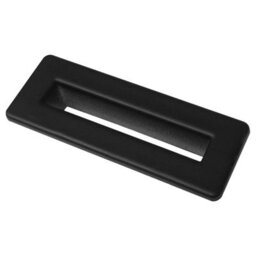 FNX Bathrooms Black Rectangle Overflow Insert Plastic Bathroom Basin Sink Hole Cover - thumbnail 1