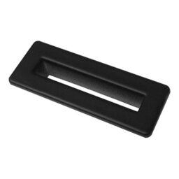 FNX Bathrooms Black Rectangle Overflow Insert Plastic Bathroom Basin Sink Hole Cover - thumbnail 3