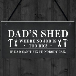 Red Ocean Dads Shed Sign Hanging Garden Plaque Gift For Dad Fathers Day Funny Gift For Him - thumbnail 4