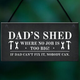 Red Ocean Dads Shed Sign Hanging Garden Plaque Gift For Dad Fathers Day Funny Gift For Him - thumbnail 5