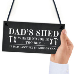 Red Ocean Dads Shed Sign Hanging Garden Plaque Gift For Dad Fathers Day Funny Gift For Him - thumbnail 6