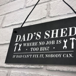 Red Ocean Dads Shed Sign Hanging Garden Plaque Gift For Dad Fathers Day Funny Gift For Him - thumbnail 7