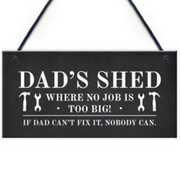 Red Ocean Dads Shed Sign Hanging Garden Plaque Gift For Dad Fathers Day Funny Gift For Him - thumbnail 1