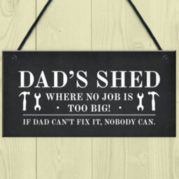 Red Ocean Dads Shed Sign Hanging Garden Plaque Gift For Dad Fathers Day Funny Gift For Him - thumbnail 2