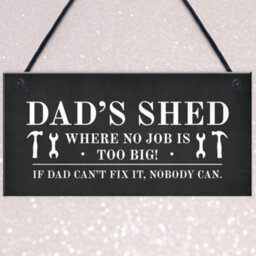 Red Ocean Dads Shed Sign Hanging Garden Plaque Gift For Dad Fathers Day Funny Gift For Him - thumbnail 3
