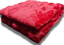 Homes & Linen Teddy Fleece Christmas Tree Red Throw 150X200Cm Soft Plush Festive Winter Blanket