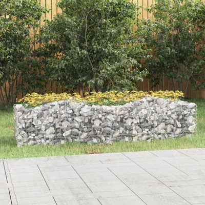 Berkfield Arched Gabion Raised Bed 200X50X50 Cm Galvanised Iron - image 1