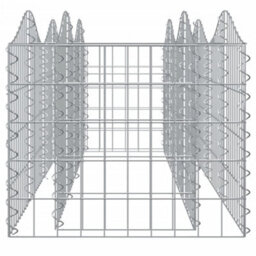 Berkfield Arched Gabion Raised Bed 200X50X50 Cm Galvanised Iron - thumbnail 4