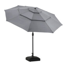Thehotsale 3-Tier 3M Parasol Garden Patio Umbrella With Push Button Tilting And Crank Sun Shade No Base - thumbnail 3
