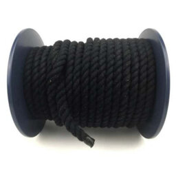 Ropeservices Uk 14mm Black Natural Cotton Rope X 50 Metres - thumbnail 3