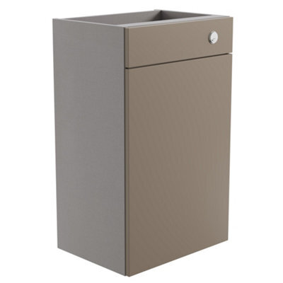 Westport Matt Stone Grey Contemporary Freestanding Toilet Cabinet (H)820mm X (W)495mm - image 1
