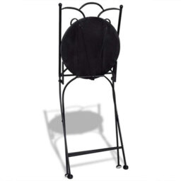 Walplus Folding Bistro Chairs 2 Pcs Ceramic Terracotta And White - thumbnail 3